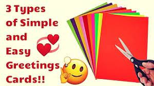 One of the best things about card making is that this is a very flexible craft. 3 Types Of Greeting Card Chart Paper Greeting Card Diy Teachers Day Card Teachers Day Greeting Card Youtube