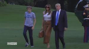 Melania trump et son fils. Melania Trump Et Son Fils Barron Ont Emmenage A La Maison Blanche Rts Ch Monde