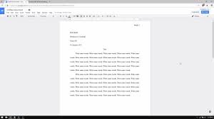 To apply this format to other text, simply highlight the text you want to apply the formatting to. Google Docs How To Set Up An Mla Format Essay 2017 Youtube