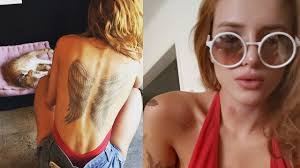 + body measurements & other facts. Bella Thorne Shows Off Huge Back Tattoo Hickeys From Tyler Posey Youtube