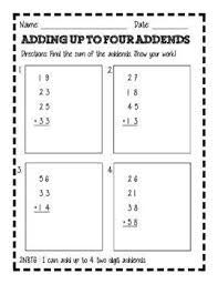 2nbt6 Adding Up To Four Two Digit Addends Solving Word Problems 2nd Grade Worksheets Word Problems