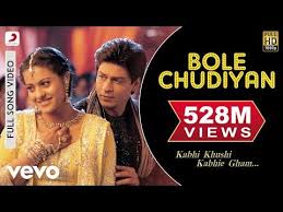 Bole Chudiyan Full Video K3g Amitabh Shah Rukh Kajol Kareena Hrithik Udit Narayan In 2020 Bollywood Movie Songs Shahrukh Khan And Kajol Bollywood Music Videos
