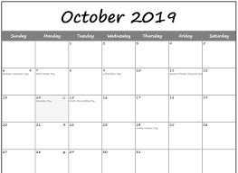 Moon Phases Calendar For October 2019 Template Moon Phase Calendar Calendar Template Calendar Word