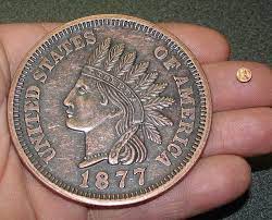 Indians are made of copper and ring up like a wheat. 1877 Large Cent Friendly Metal Detecting Forums