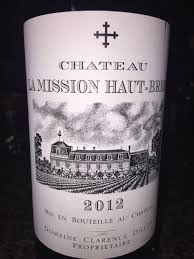 Guide, présentation, cotes et avis. 2012 Chateau La Mission Haut Brion France Bordeaux Graves Pessac Leognan Cellartracker