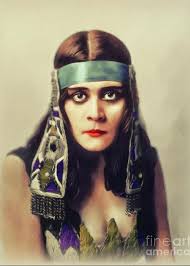 Theda Bara, Vintage Actress #2 Greeting Card by Esoterica Art Agency