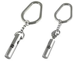 Keychain keepsakes include urns in cylinders, crosses, bells and more to hold ashes of your loved one. Pet Ashes Keyring Urn Chelsea Design 1 D For Dog