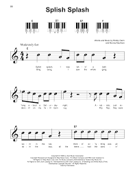 Bobby Darin Splish Splash Sheet Music Notes, Chords | Download Pop Notes,  Super Easy Piano PDF Print 179114