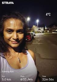 Thought I might do a recovery run after yesterday's marathon 🩷. Cool night  runs are always the best.