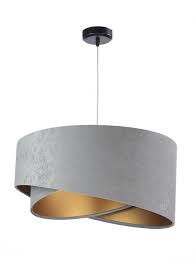 Pendelleuchten im schlafzimmer sorgen dafür, dass der raum vollständig ist. Licht Erlebnisse Pendelleuchte Dave Pendelleuchte Stoff Schirm Grau Gold Velours Optik Wohnzimmer Schlafzimmer Lampe Online Kaufen Otto