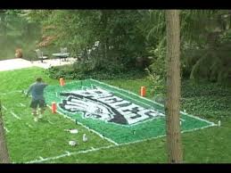 Even if you do not have a yard 360 feet long by 160 feet wide to place a regular field, you can make the best out of the space that you do have. Eagles Back Yard Football Field Youtube