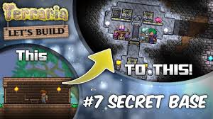 Thankyou heres a video of 50 awesome terraria builds to give you inspiration for your own worlds enjoy the friend and like and subscribe. Terraria 1 3 Let S Build Ep7 Secret Bases Terraria House Design Tutorial Youtube