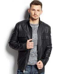 Buffalo David Bitton Quilted Faux Leather Jacket Coats Jackets Men Macy S Leather Jacket Faux Leather Jackets Leather Jackets Online