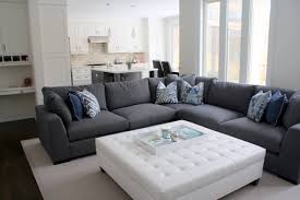 Open living room that shares space with dining room and kitchen can provide challenges for those who want to have a definition for each room. Dark Gray Sectional Sofa Houzz