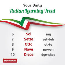 Practice The Numbers From 6 To 10 In Italian Enjoy Counting Italian Language Learning Learning Italian Italian Phrases