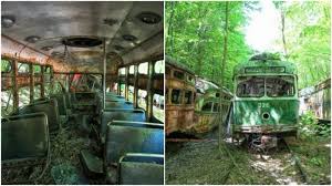 Windber Trolley Graveyard An Apocalyptic Trolley Graveyard Sitting Deep In The Woods Of Pennsylvania Windber Graveyard Places Around The World