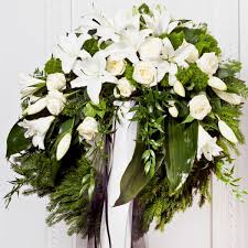 Funeral wreaths — they can be made into any shape and come in varying sizes. Order Funeral Wreath With Ribbon Online At Best Price Free Delivery Igp Flowers