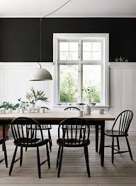 Black And White Dining Room Furniture Dining Table Lighting The Design Chaser Scandinavian Dining Room Minimalist Dining Room Black And White Dining Room