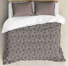 King sizes design on front and back hidden zipper closure comforter ties made with our perennial sateen grand, this duvet cover offers a surefire way. Brown And Cream King Size Duvet Cover Set Curved Lines Mosaic Pattern Interlocking Shapes Geometric Arrangement Decorative 3 Piece Bedding Set With 2 Pillow Shams Brown And Cream By Ambesonne Walmart Com