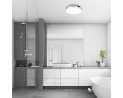 Sind weiße badmöbel mit einem rotem duschvorhang kombinierbar? Badezimmer Deckenleuchte Ip44 13w 1200 Lm 4000 K Neutralweiss Weiss Chrom Hxo 65x285 Mm Bei Hornbach Kaufen