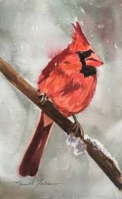Small Birds That Look Like Cardinals Red Male Cardinal Original Watercolor Painting Christmas Etsy Original Watercolor Painting Birds Painting Original Watercolors