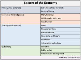 City & economy economic activity v: Sectors Of The Economy Economics Help