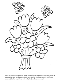 Coloriage A Imprimer Bouquet De Fleurs Au Printemps