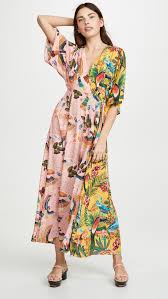 Farm Rio Birds In The Wild Wrap Maxi Dress Long Dresses Casual Maxi Maxi Dress Maxi Wrap Dress