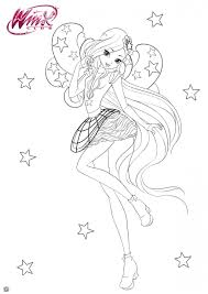 Winx Club Season 8 Cosmix Coloring Page Stella In 2020 Coloring Pages Winx Club Cartoon Coloring Pages