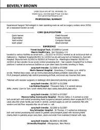 80 With Surgical Tech Resumes Samples Resume Format