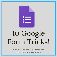 If you've ever given a survey or quiz in google forms, you know how helpful they can be. The Electric Educator 10 Google Forms Tricks
