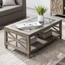 Founded atop a stainless steel frame that's lightweight, yet sturdy, this design offers a smooth, solid mango wood table top with ample space to store all your living room essentials. Glass Modern Farmhouse Coffee Tables You Ll Love In 2021 Wayfair