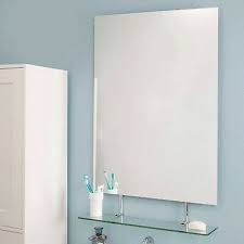 How to install glass shelves. Croydex Helton Large Wall Hanging Bathroom Mirror Glass Cosmetic Shelf 95x65cm Ebay
