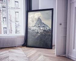 Free Big Picture Frame Mockup Psd 73 Mb Graphic Twister Free Photoshop Mockup Psd Big Picture Frame Poste Big Picture Frames Big Canvas Art Frame