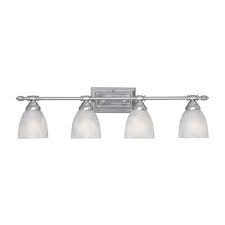 Designers Fountain Apollo Collection 4 Light Satin Platinum Wall Mount Vanity Light 94004 Sp The Home Depot In 2020 Vanity Lighting Designers Fountain Bath Vanity Lighting
