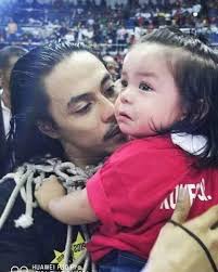Terrence Bill Romeo with his Son.