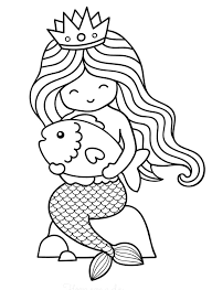 printable mermaid coloring page free printable coloring pages for kids