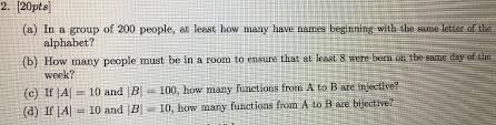 It is widely used by businesses, schools and private individuals to create documents. Solved 2 20pts A In A Group Of 200 People At Least How Chegg Com