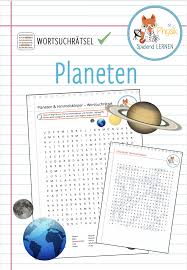 Planeten Und Himmelskorper Wortsuchratsel Unterrichtsmaterial Im Fach Physik Worter Suchen Ratsel Sonnensystem Unterrichtsmaterial