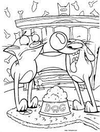 Coloring page with a puppy wearing a bow Kids N Fun Com 12 Coloring Pages Of Catdog