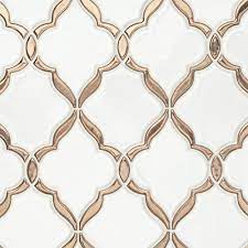 Victorian Oro Polished Porcelain Mosaic Porcelain Mosaic Kitchen Tiles Backsplash Backsplash Arabesque