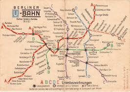 Berlin Bvg Transit Authority U Bahn Map From 1940s Vintage Poster Berlin Map Underground