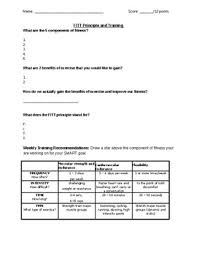 Fitt Principle Notes And Training Worksheet