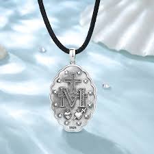 Eudora 925 Sterling Silver cattolicesimo vergine maria collana per donna  uomo Fine Mary croce amuleto ciondolo gioielli religiosi regalo