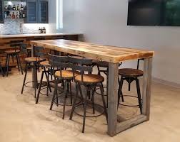 Unique Primtiques Multi Functional Tall Table Golden Oak Etsy In 2020 Reclaimed Wood Bars Wood Bar Table Restaurant Counter