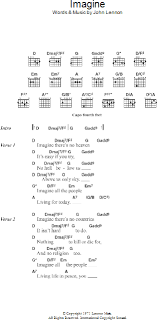 Imagine Guitar Chords Lyrics Zzounds