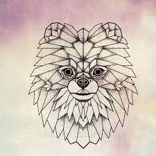 Art Work Inspired By My Dog Pomeranian Grimm Geometric Triangle Tattoo Abstract Dog Tattoos Geometric Triangle Tattoo Abstract Tattoo
