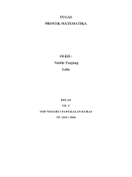 Misalnya , peta tersebut digambar dengan skala 1 : Tugas Proyek Mtk Kelas 7