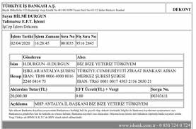 Dekont anlamı nedir, ne demektir? Mhp Il Baskani Durgun Dan 20 Bin Tl