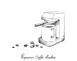 Coffee machine with grinder beanstalk clipart library. Coffee Maker Coffee Machine Drawing Italian Coffee Machine